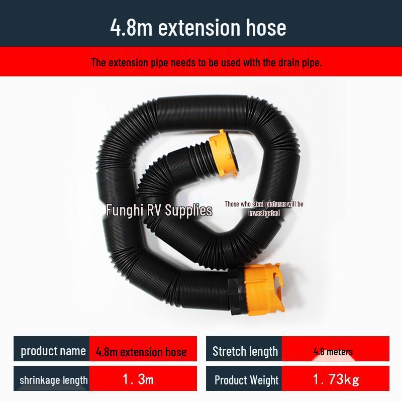 Amerikanischer Stil Wohnmobil Campingplatz Teleskopischer Grauwasserablaufschlauch & Fäkalientank