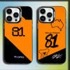 O-Husă de telefon Oscar Piastri 81 Pentru iPhone 16,15,14,13,12,11,Mini,Pro,SE,MAX Gri Mat Silicon Negru Capac