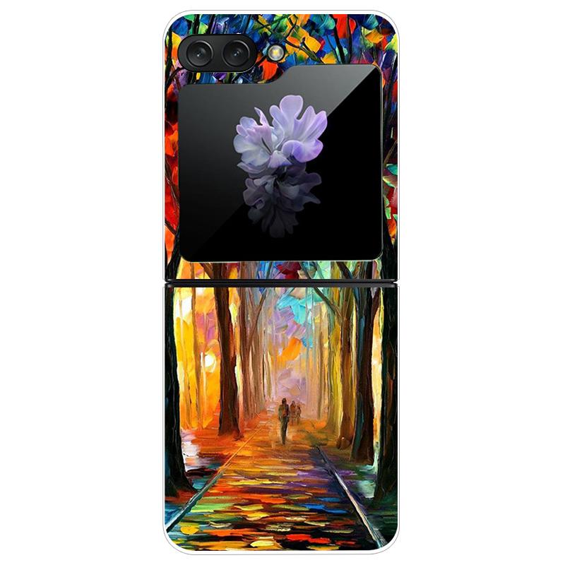For Samsung Galaxy Z Flip 5 5G Case Cute Transparent PC Hard Case Back Cover For Samsung ZFlip5 Z Flip 5 Phone Coque Flip 5 Capa