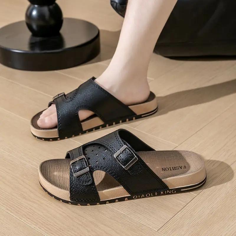 Fashion Sandals Man Pvc Beach Slippers for Men Platform Casual Trend 2025 Summer Sale Elegant Y2k Clappers Original Low Price Fun Shoes