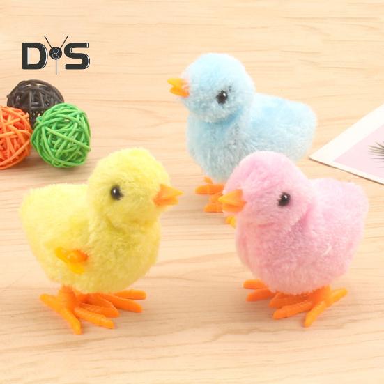 6Pcs Clockwork Toys Plush Chick Wind-up Toys Realistic Appearance Simulated Chick Figures Fluffy Chick Toys