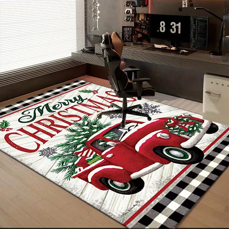 Christmas Vintage Truck Area Rug Suitable for Indoor And Outdoor,Carpets for Kitchens, Homes, Offices, Living Rooms,Home Decor,Christmas Gift