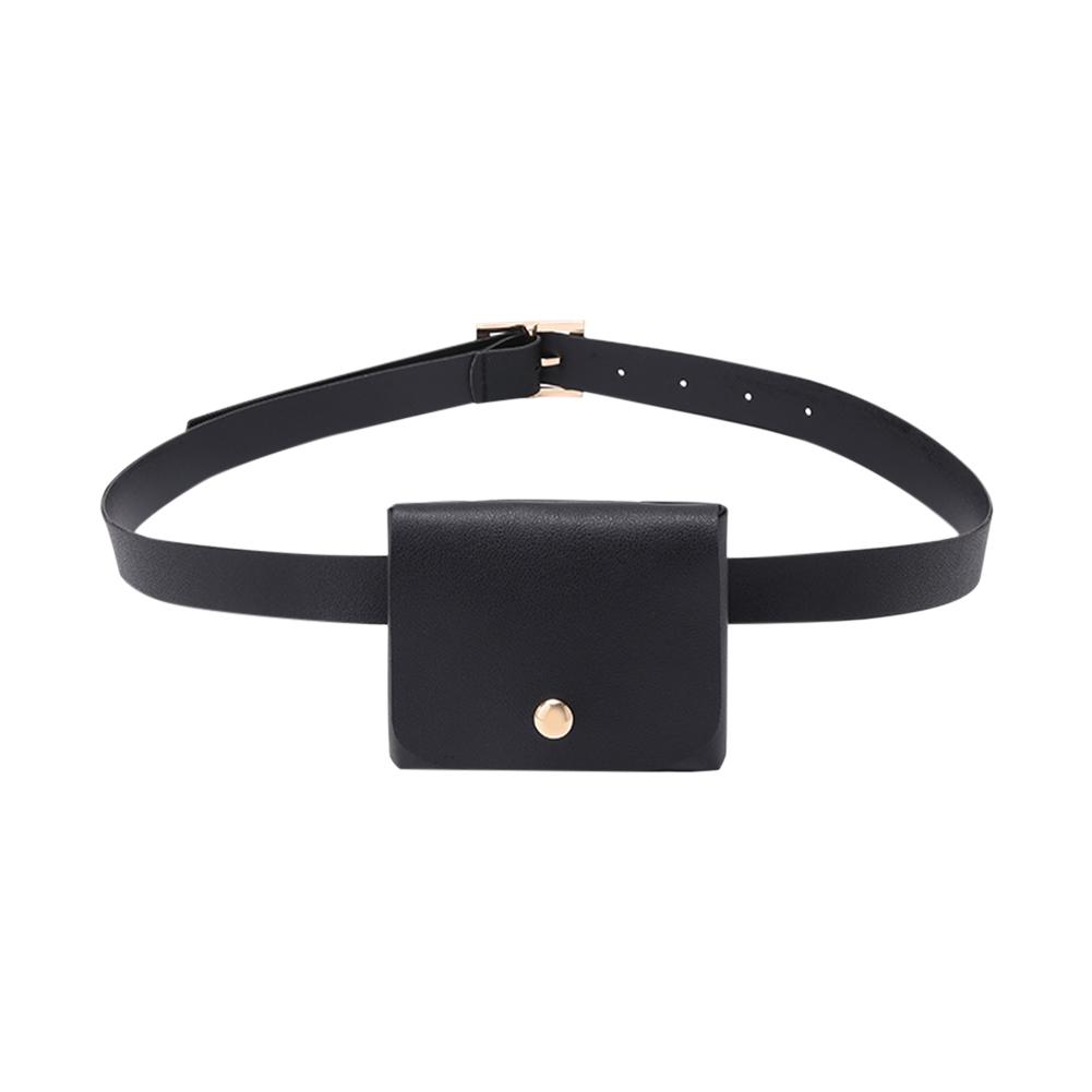 

Женская поясная сумка из кожи, поясная сумка, мини-сумка через плечо, модная изысканная сумка для покупок чёрный