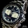 ZEEDA SPEED WOLF Chronograph Watch for Men and All Stainless 10 ATM Water 2 40mm Women, Steel, Resistant, Counters, (Piano Black)