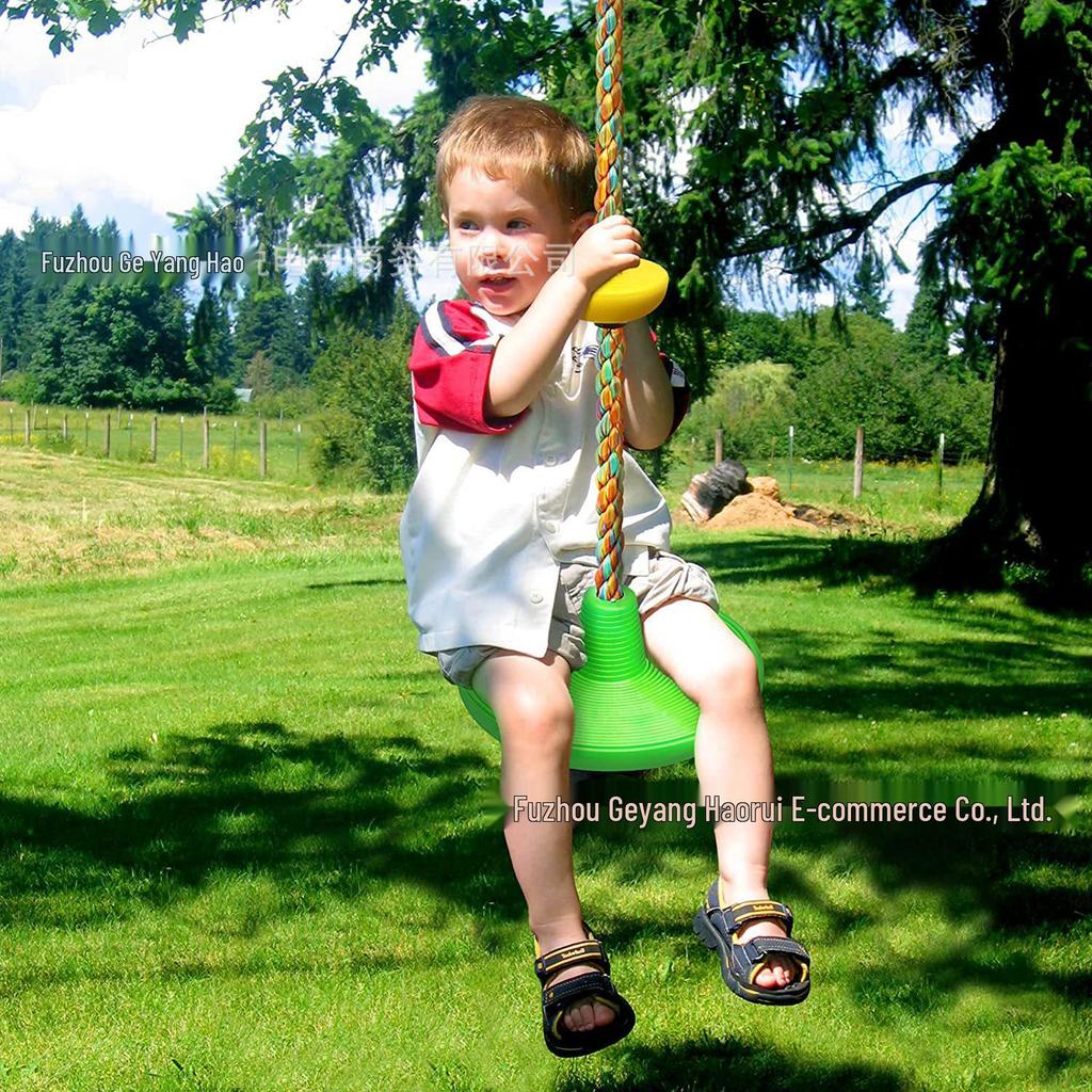 Large Children's Disc Swing with Climbing Rope - Sensory Training Playground Toy for Kindergartens