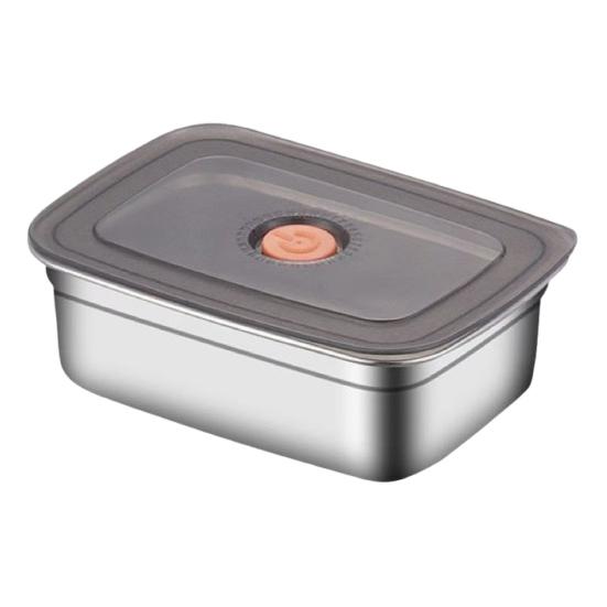 Lunch Box with Lid Stackable Snack Containers Leak-proof Stainless Steel Food Container for Fruits