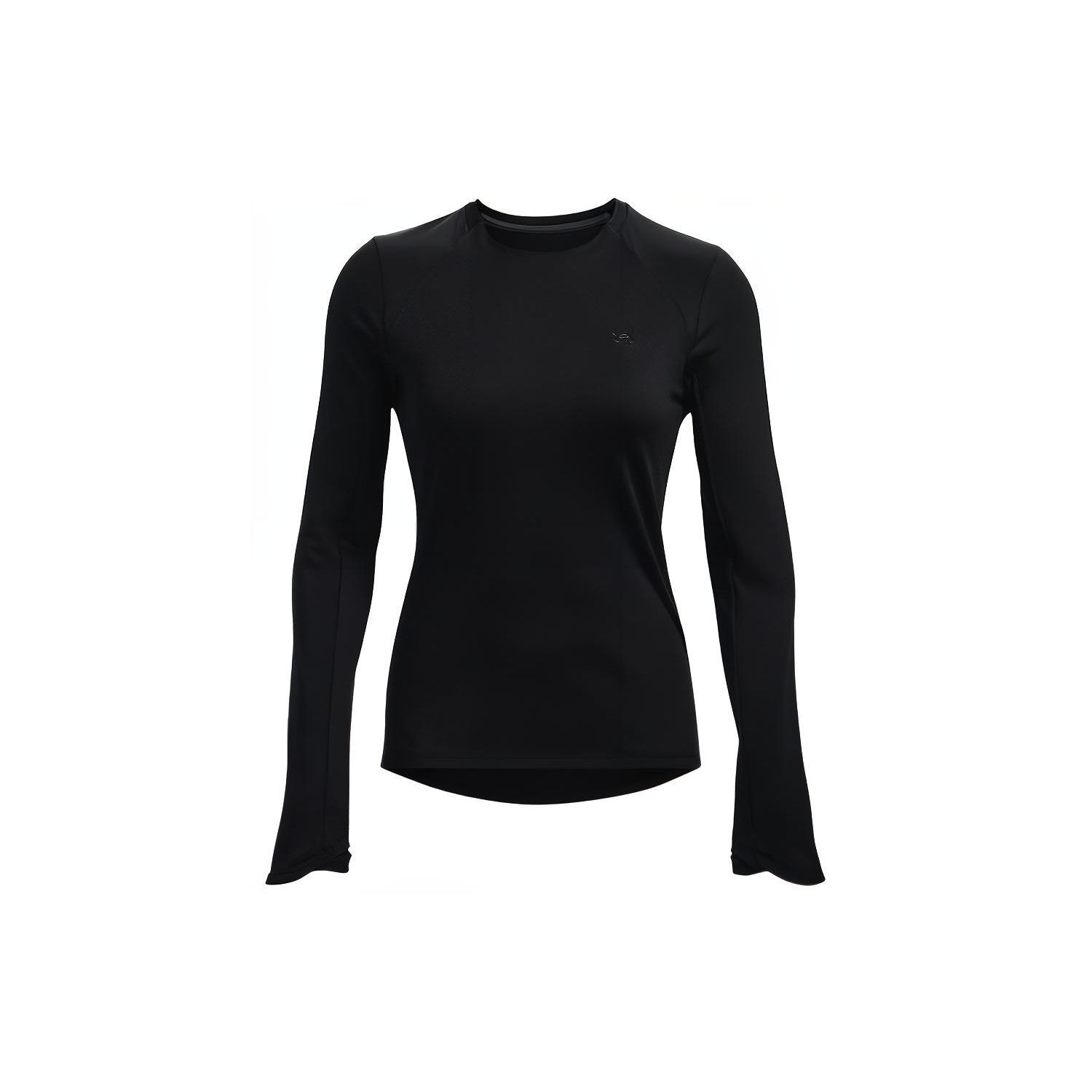 Under Armour Coldgear Cozy Training Fleece Crew Neck Long Sleeve Raglan T-Shirt Women tops Black 1366979-001 M