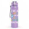 1PC Different Class Fish Cartoon 750ml Color Plastic Sports Water Bottle Leakproof Flip Straw Lid Suitable for Sports Office Home Use