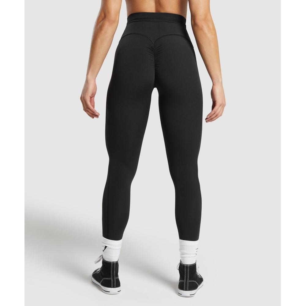 Gymshark Mesh Waistband Leggings Black B6a9b Bb2j