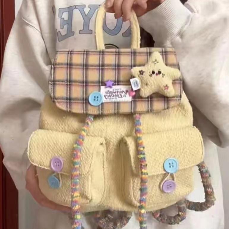 

2025 fashionable cute versatile niche girl student backpack young travel backpack schoolbag Mori small backpack