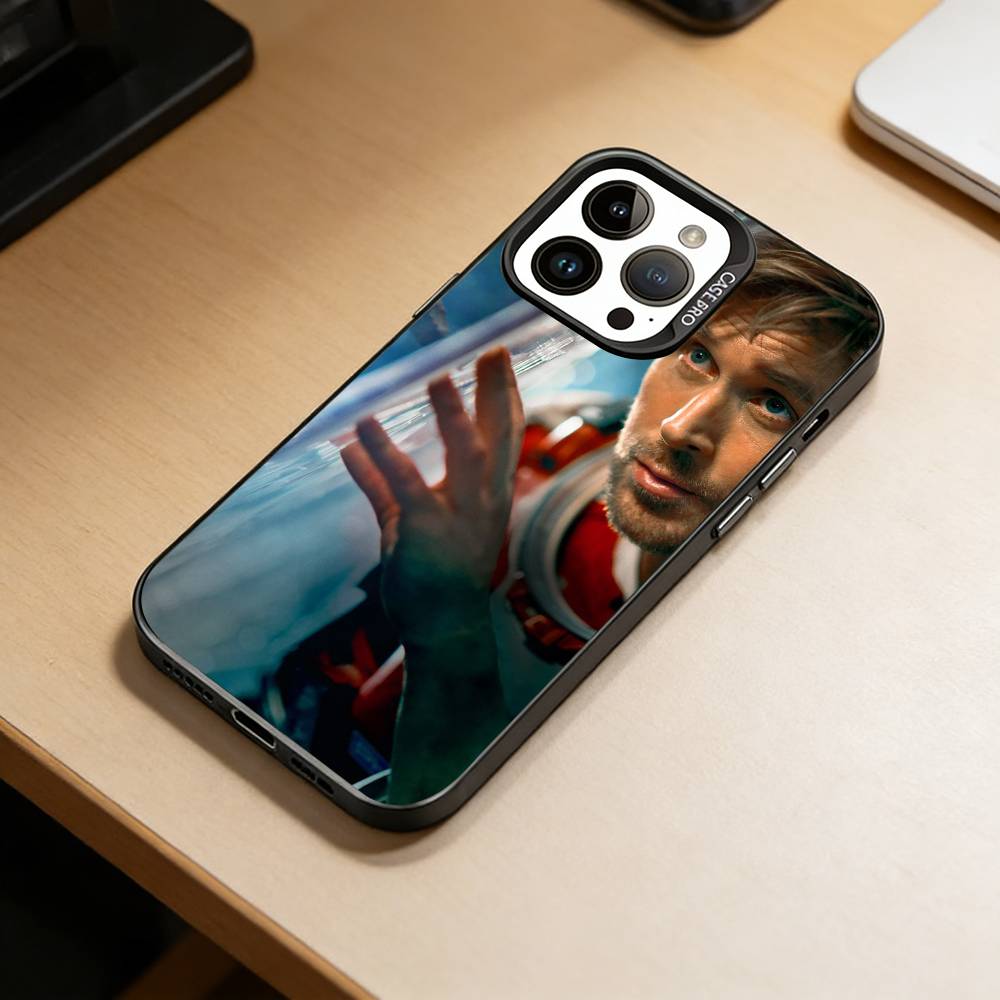

R-Ryan Gosling Phone Case For iPhone 17,16,15,14,13,12,11 Plus,Pro Max,XS,Colored Silver Plated Inside Cover iPhone16plus