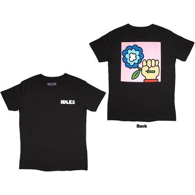 Idles Unisex 100% medvilnės marškinėliai Vyriški marškinėliai Viršus: Animacinis gėlė (Atgal Spausdinti)