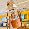 Leak Proof Cartoon Water Bottle Portable Plastic Water Cup Kids Friendly Drink Bottle  Travel