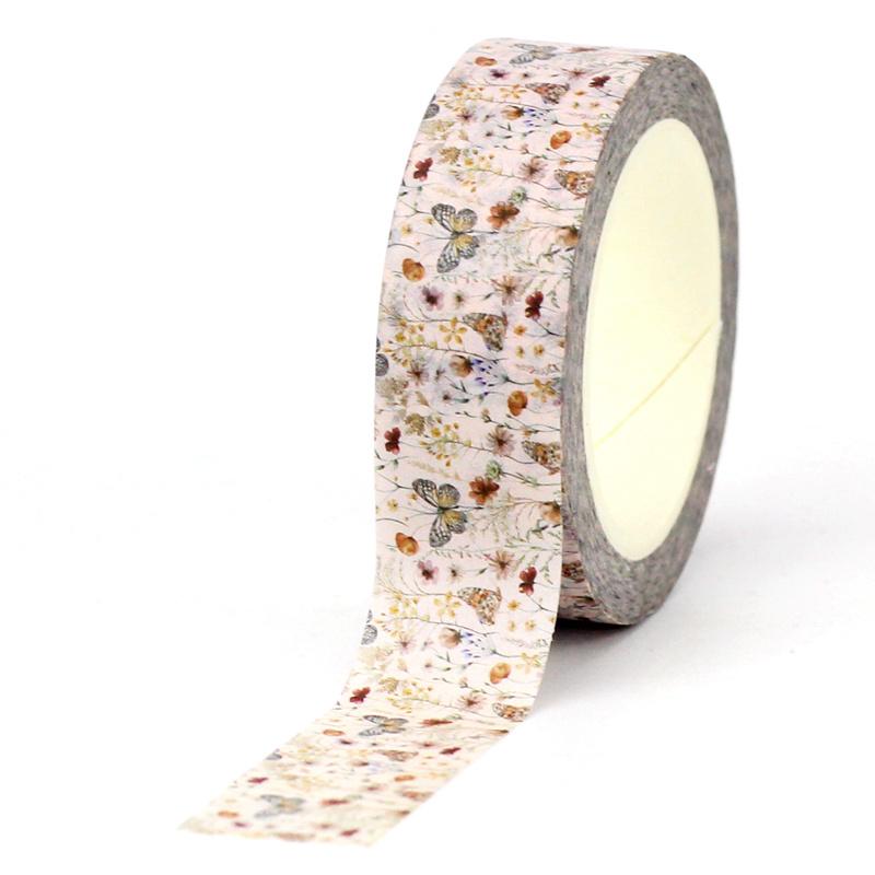 Bulk NEW 1PC 10M Decorative Lovely Flowers Leaves Washi Tapes Set for Scrapbooking Journal Masking Tape Kawaii Stationery