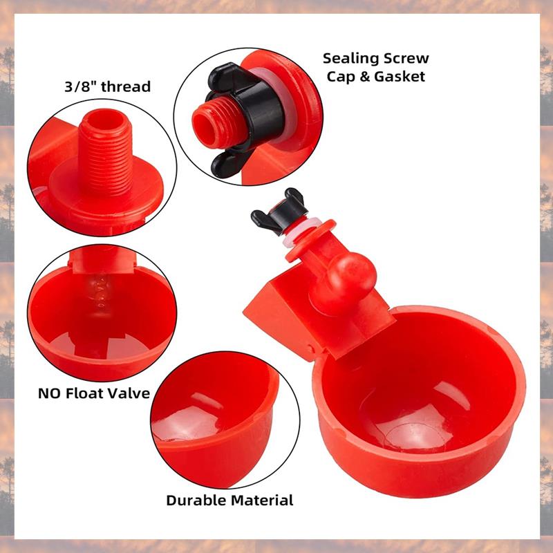 2025 Trend Chicken Water Cups, Automatic Chicken Waterer Kit Poultry Drinking Bowl For Chicken