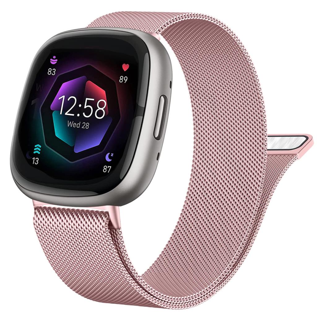 Milanese Loop strap for Fitbit versa 4 3 Band Sense/Lite band Magnetic Stainless Steel metal belt Bracelet correa Fitbit versa 2