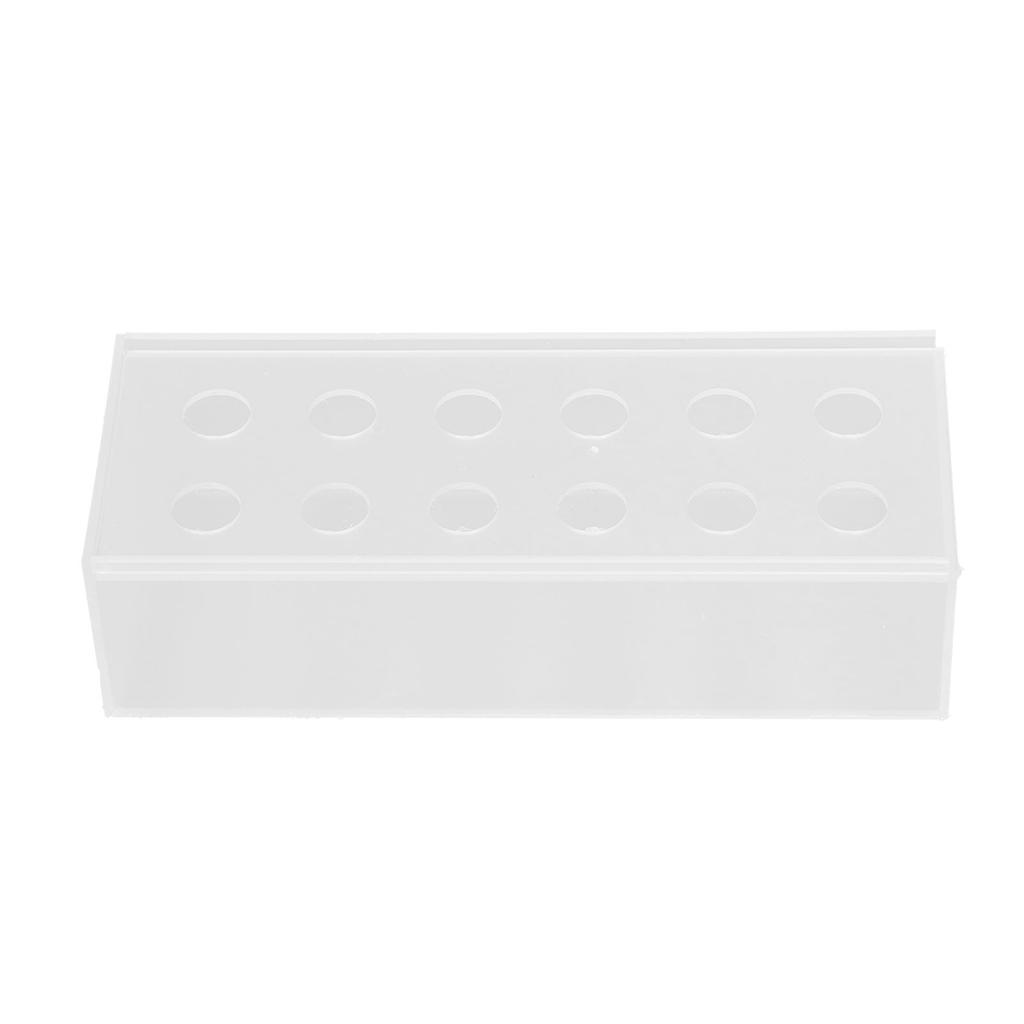 12 Holes Rectangular Flowers Vase With LED Light Clear Acrylic Modern Vases Long Floral Centerpiece