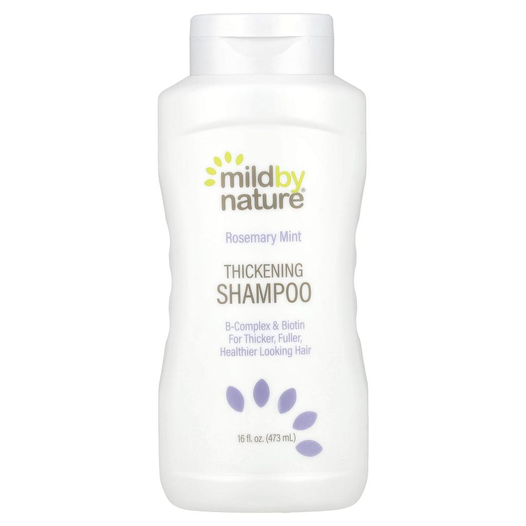 Mild By Nature Szampon zagęszczający włosy Rozmaryn Mięta, Kompleks B i Biotyna, 16 fl oz (473 ml)
