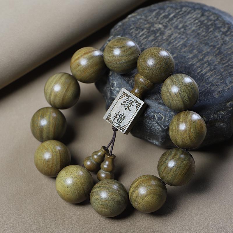 Argentina Green Sandalwood Men's and Women's Bracelet - 108 Beads, Prayer Beads of Yu Sandalwood & Rosewood.