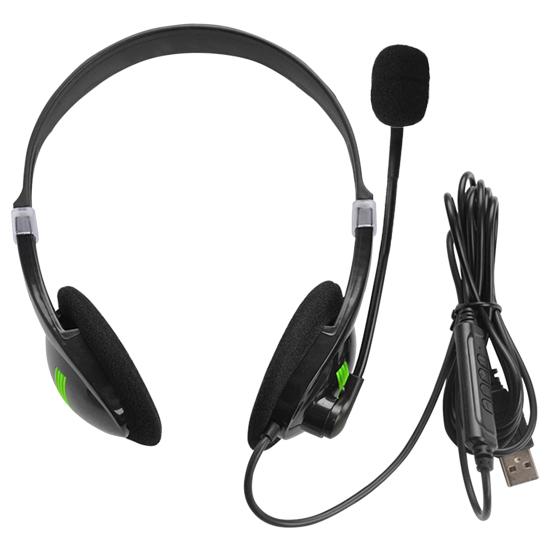 440 kablet hodetelefon bred kompatibilitet Komfortabel iført ABS USB støyreduksjon Stereo Gaming Headset for datamaskin