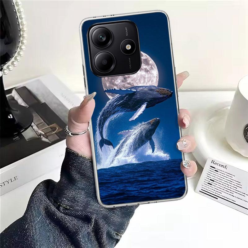 Humpback Whale Sea Giant Soft Phone Case For Xiaomi Redmi Note 15 14 14S 13 12 Pro Plus 12S 11 11S 11E 10 10S 11T 5G Fundas Coqu
