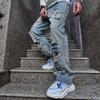 New Retro Casual Biomimetic Jeans Men'S American Loose Pants High Street Wide Leg Pants