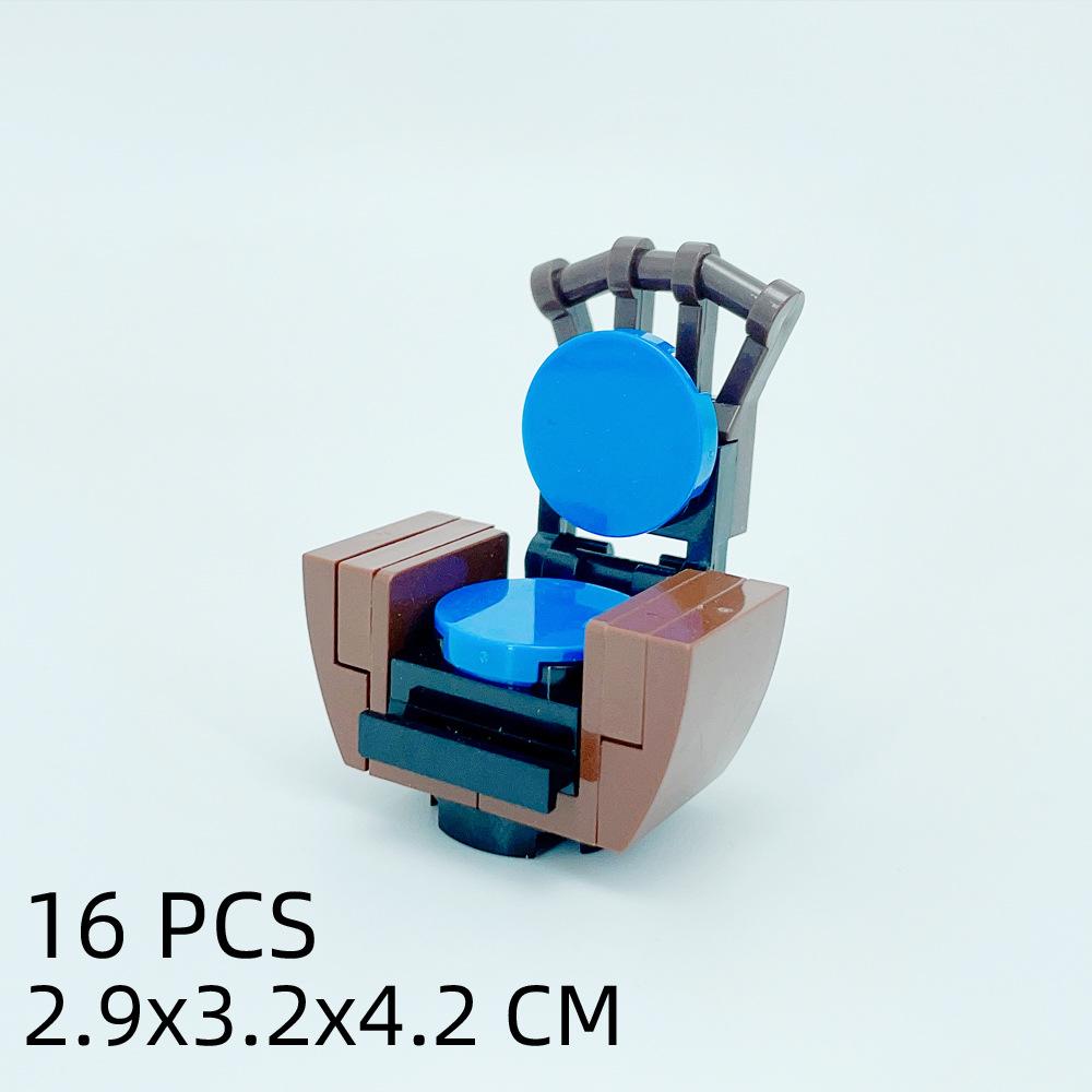 Small Particles Medieval Ancient Weapons War Military Tent Viewing Platform Showdown War Horse Building Block Scene