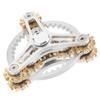 Fingertip Gear Toy 4 Gears Decompression Metal Finger Hand Brass Gear Toy for Stress Relieving