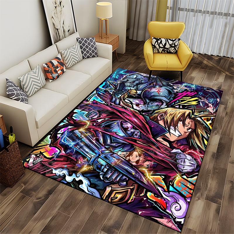 Anime Characters Action Scene suitable as a non-slip mat for the living room or bedroom sofa