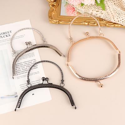 1Pc 16.5Cm Arc Vintage Embossing Metalen Frame Sluiting Arch Lock Voor Tassen Sluiting Met Handvatten Tas Pols frame Ondersteuning Accessoires