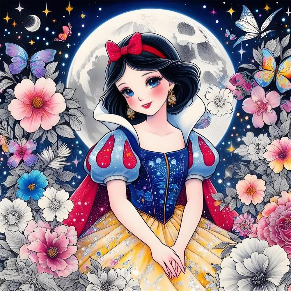 Disney 5D Diamond Painting Princesses Cross Stitch Mosaic Kit Home Decoration Wall Sticker DIY Handmade Gift