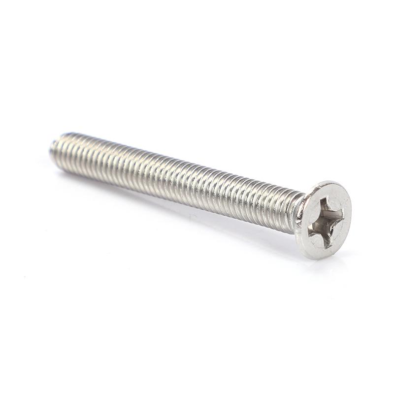 304 Stainless Steel Phillips Flat Head Machine Screws - Sizes M1.6, M2, M2.5, M3, M4