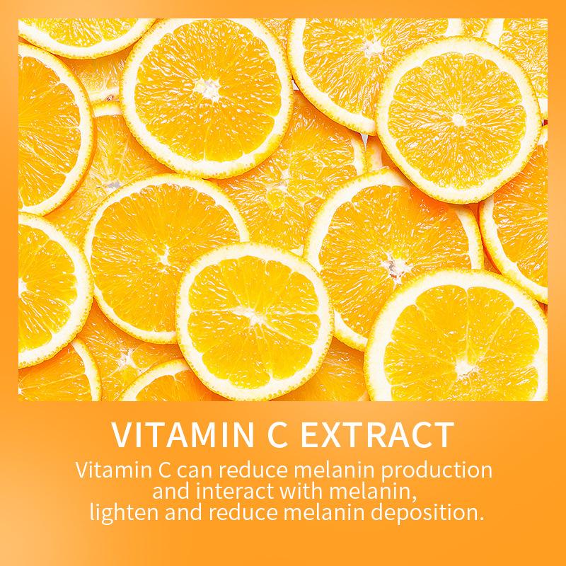 Coffret de Soins de la Peau à la Vitamine C: Sérum Visage, Lotion pour le Corps, Mousse Nettoyante, Toner, Émulsion et Crème