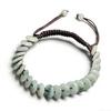 Hand-Woven A-Grade Burmese Jade Ping An Kou Bracelet with Ice Seed and Floating Flowers for Men and Women