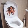 Removable No Residue Wall Sticker Octopus Toilet Seat Sticker, 3D Water Tank Waterproof PVC Decor Cover Decal, Self-Adhesive Lid Decals for