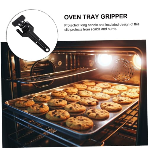 PHENOFICE Oven Tray Extractor, Heat-Resistant Oven Tray Gripper, Clip-Type Hot Plate Holder with Hanging Storage, Cookware, Kitchen Supplies