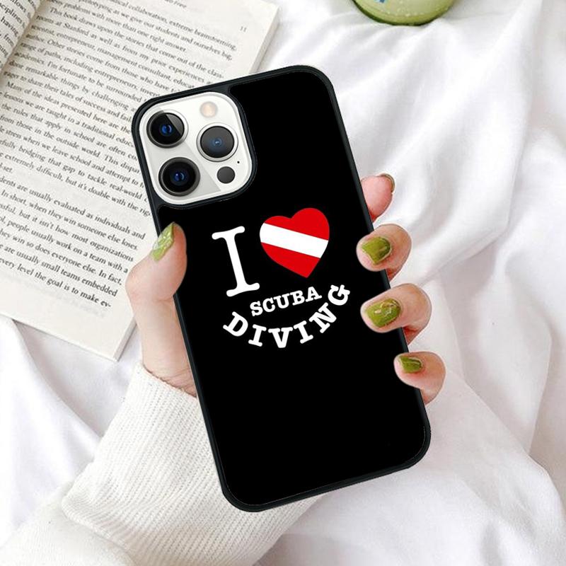 Diver Down Diving Flag Phone Case for iPhone 17 Air 16 15 14 12 13 PLUS 11 PRO MAX Back Cover Fundas Shell