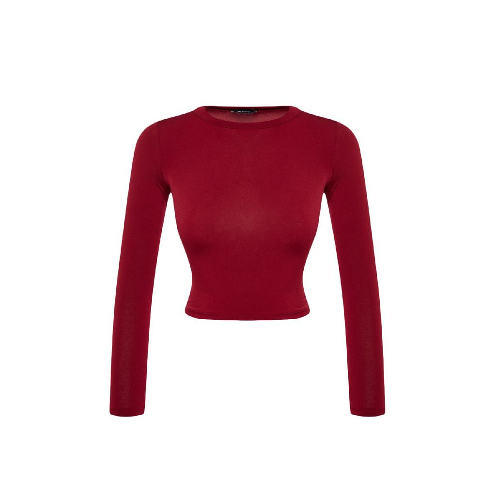 Schwarze, eng anliegende, eng anliegende, dehnbare Strickbluse mit hohem Kragen und gerafften Ärmeln Twoaw23el01391