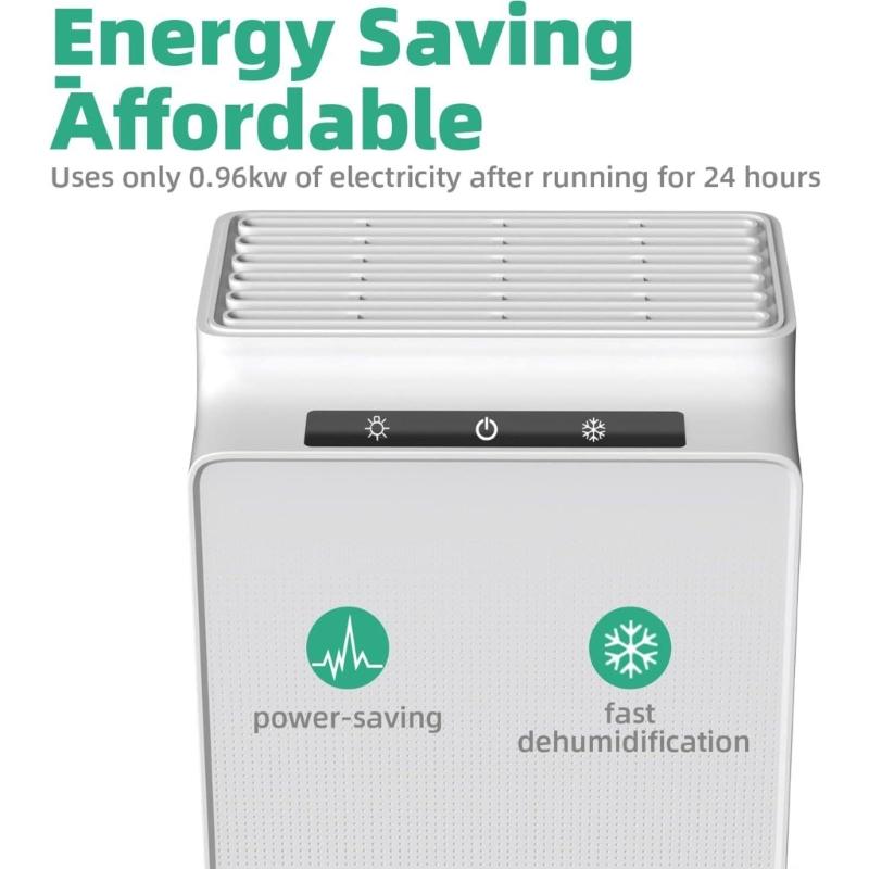 Efficient Room Dehumidifier Portable Dehumidifier Small Dehumidifier with Light ABS Texture for Living Environment