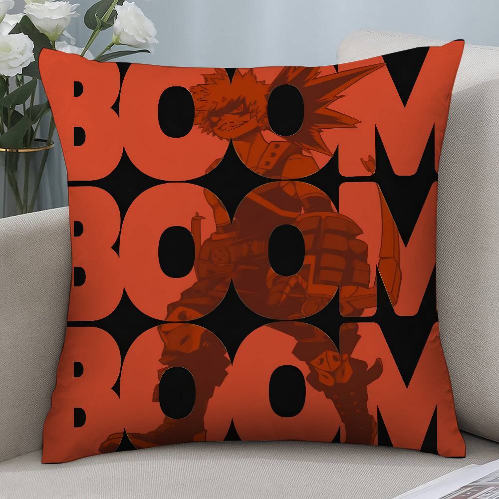 Anime B-Bakugou Katsuki Hero Pillow Case Short plush Double-sided Print Square Throw Pillow Covers Sofa Home Cushion Decor