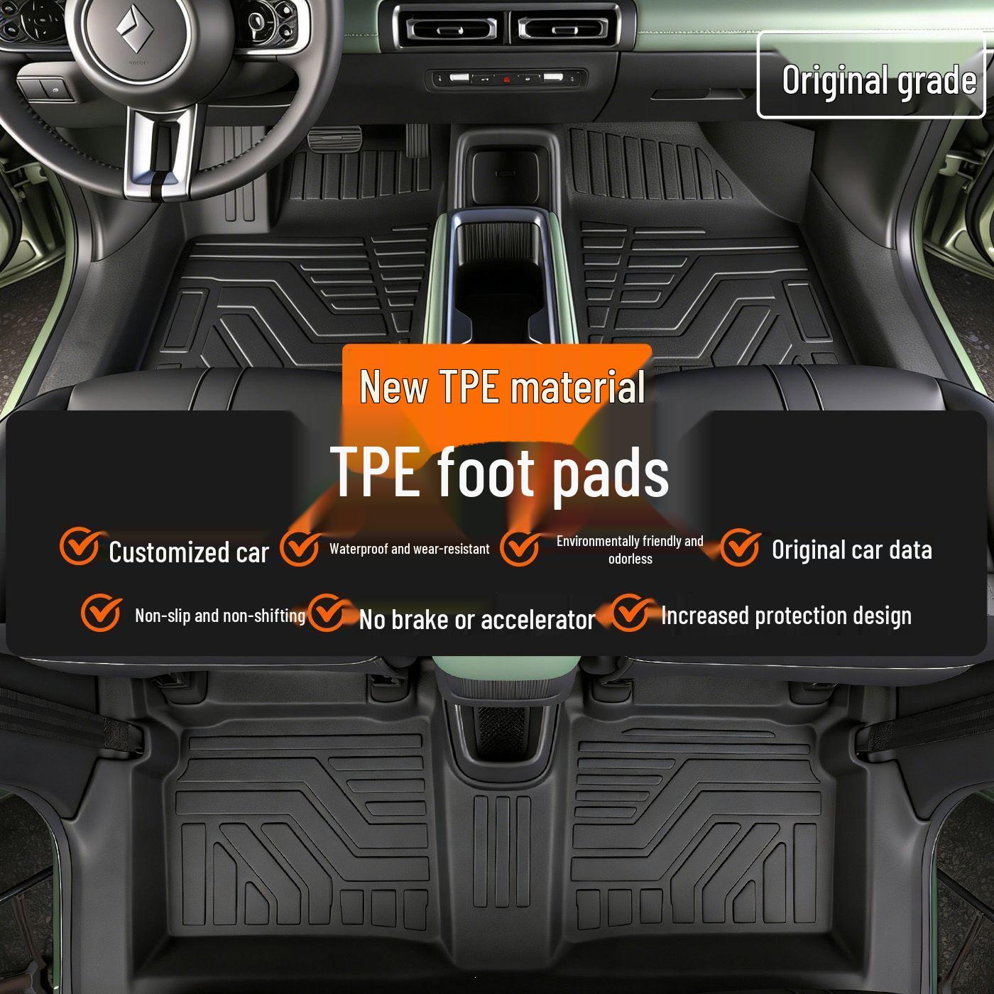 Wuling Baojun Yueye PLUS Full Coverage Floor Mats for 5-Seater – TPE Interior Accessories Yueye TPE Mats Upgrade with Threshold ковриков tpe