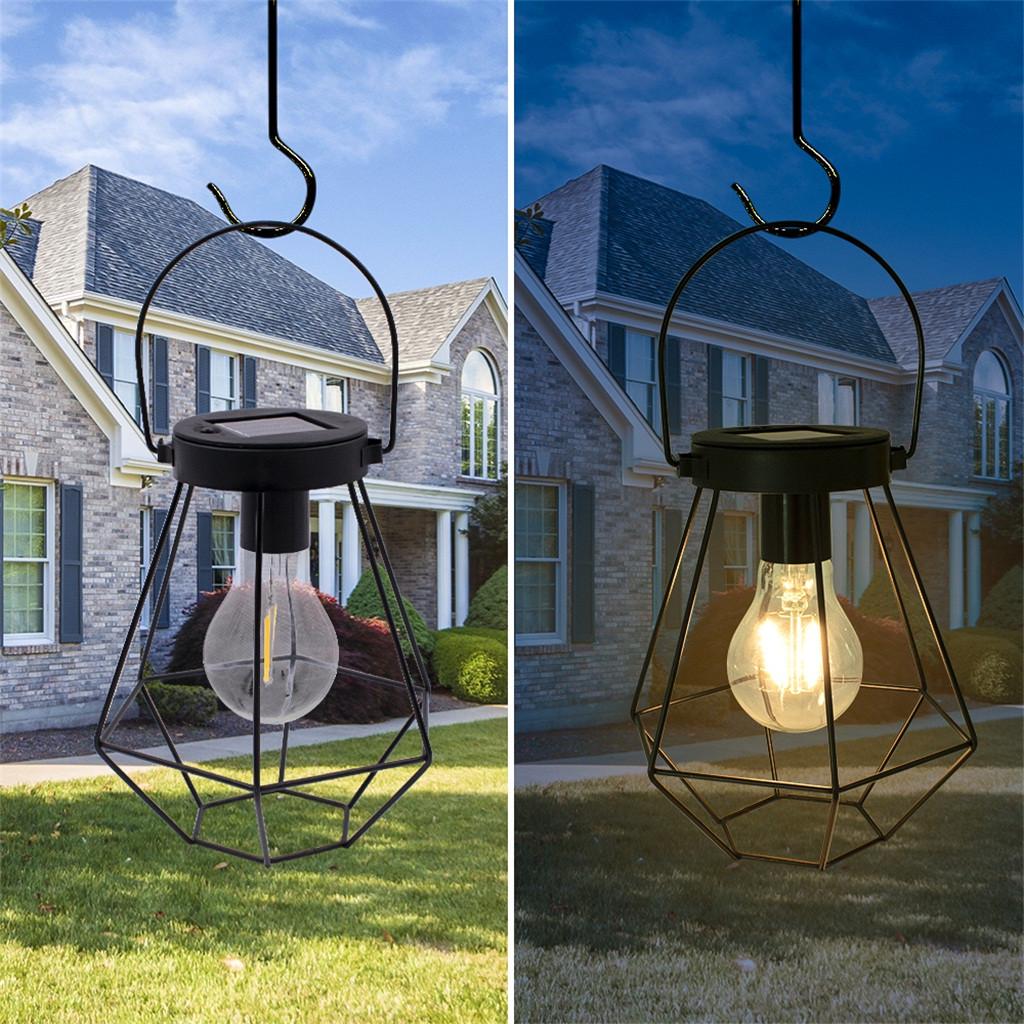 Stainless Steel Solar Light  Garden Light Wrought Iron  Hanging Lamp