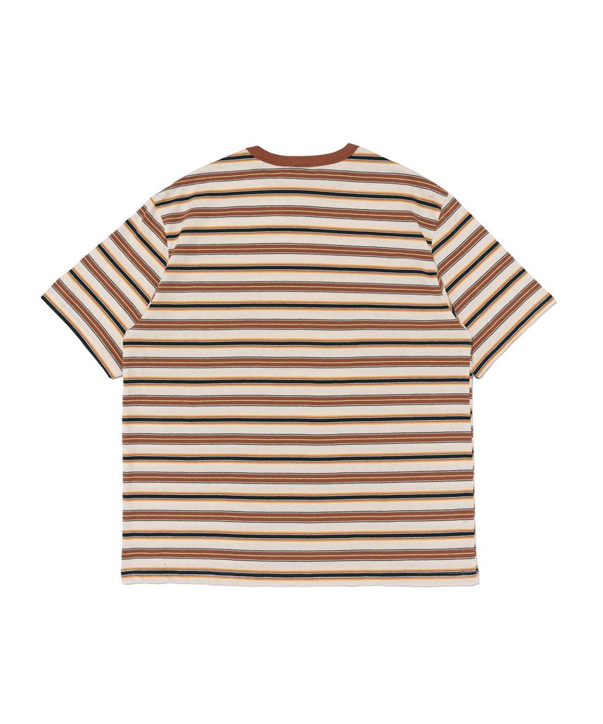 CARGOBROS FOR WOMAN Striped Short Sleeve T-Shirt (Camel)