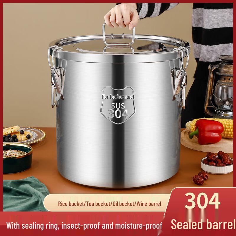 Extra Thick 304 Stainless Steel Pest & Moisture-Proof Food Storage Container