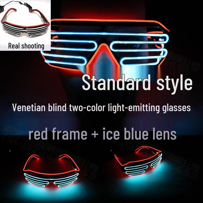 Voice-Controlled LED Trendy Light-Up Shutter Glasses for Festivals