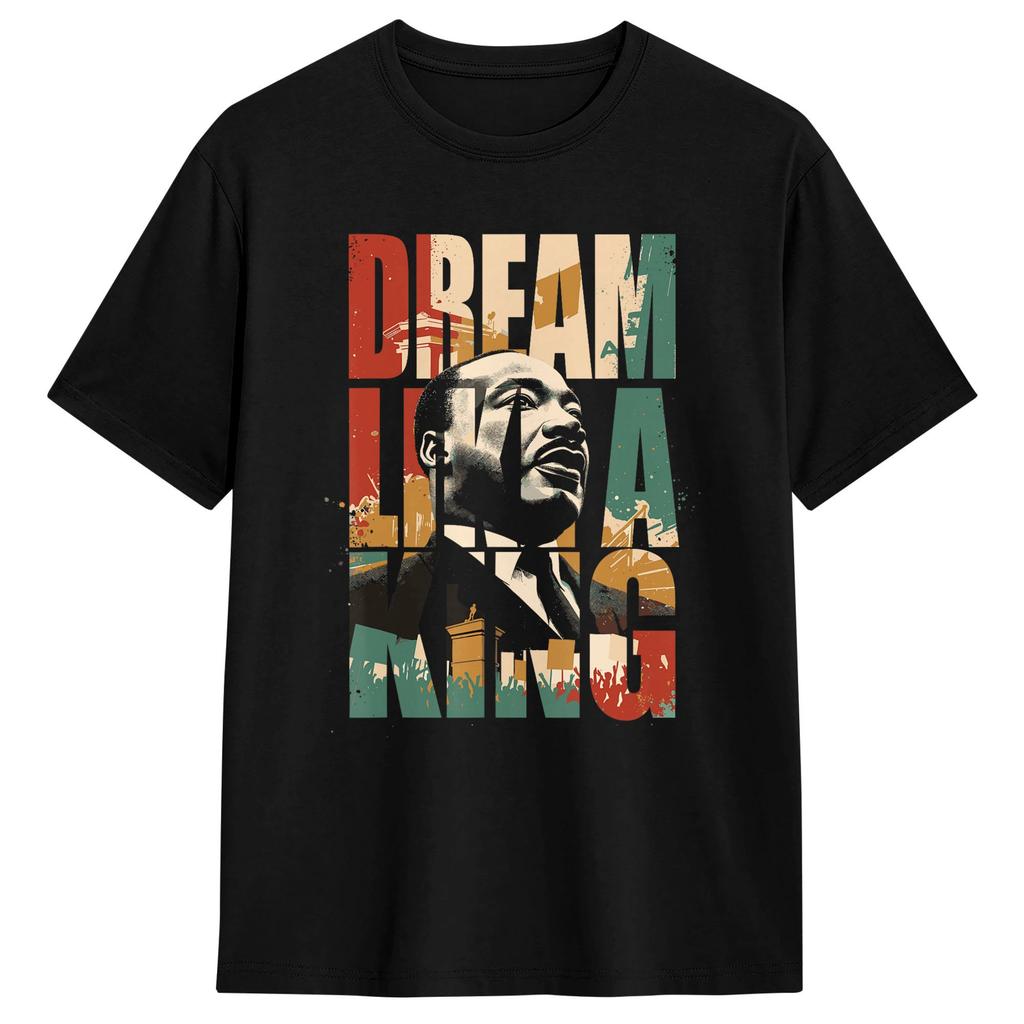 Men's Black History Month Martin Have Dream Luther King Day T Shirts 100% Cotton Clothes Funny Short Sleeve O Neck Tees