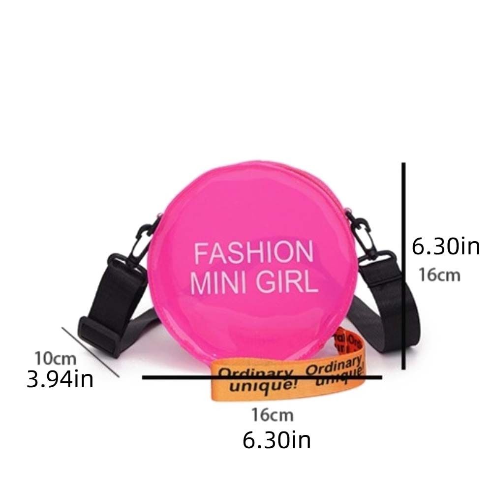 PVC Transparent Shoulder Bag Mini Round Toilet Bag Simple Vacation Beach Bag Girls