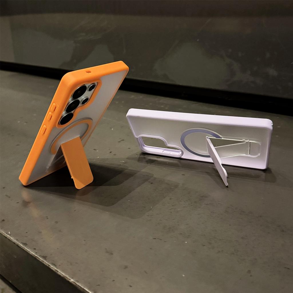The New Model Is Suitable for Samsung S26ultra Anti-drop Mobile Phone Case S25 Invisible Bracket, Transparent S24 All-inclusive Protective Case.