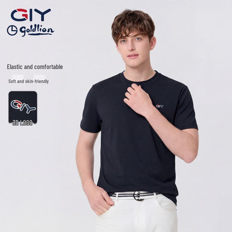 Goldlion GY Men s Heavyweight Solid Short-Sleeve T-Shirt L