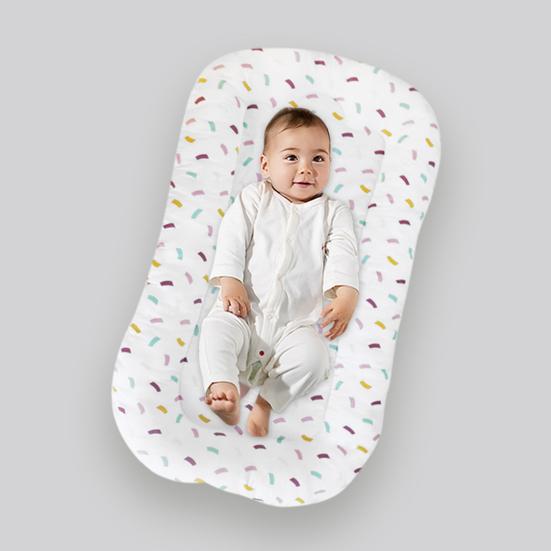 Baby Lounger Newborn Infant Lounger with Detachable Washable Cover Breathable Baby Lounging Cushion for Babies Tummy Time Bed Couch Use